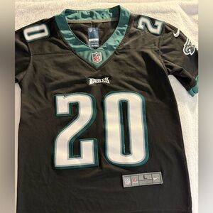 Nike kids Philadelphia Eagles black embroidered jersey of legend Brian Dawkins